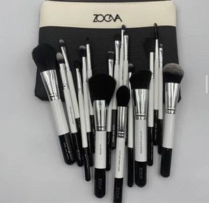 VENINOW 18pc brush set black and white