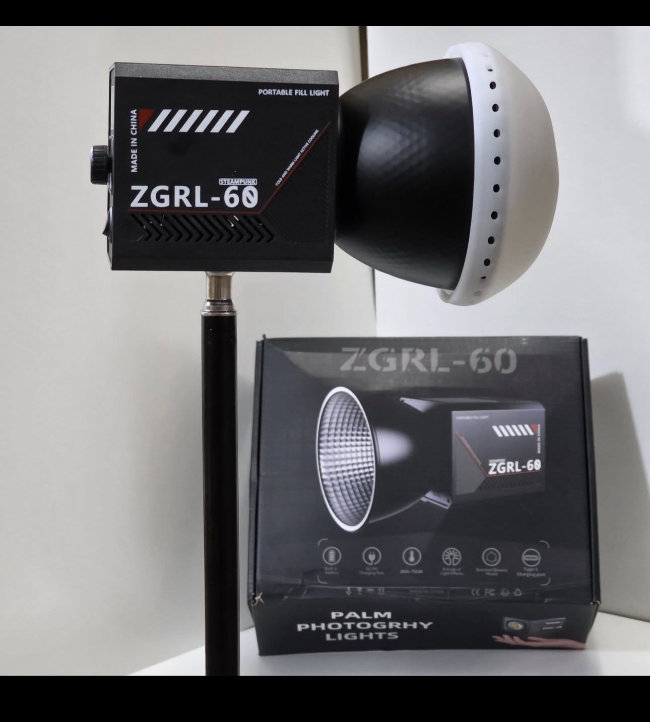 ZGRL -60 LIGHT WITH SOFT BOX AND INBUILT BATTERY - Image 3